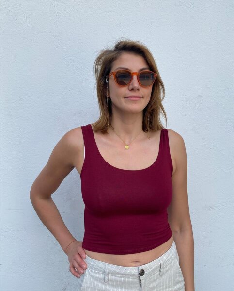 Croptop Zea 100 bordeaux