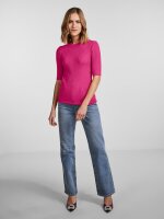 Pullover Pieces PCCrista 2/4 O-Neck Knit Beetroot Purple