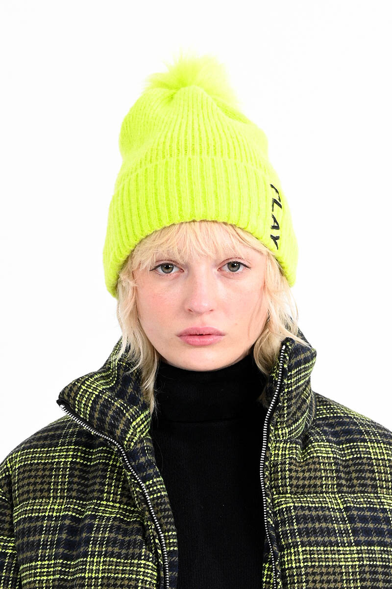 Mütze Lili Young 12,99 Ladies ni-k, Sidonio BL04BN Hat Knitted Lime € Yellow 