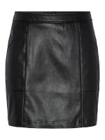 Rock Pieces PCSelma HW PU Pencil Short Skirt Black