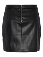 Rock Pieces PCSelma HW PU Pencil Short Skirt Black