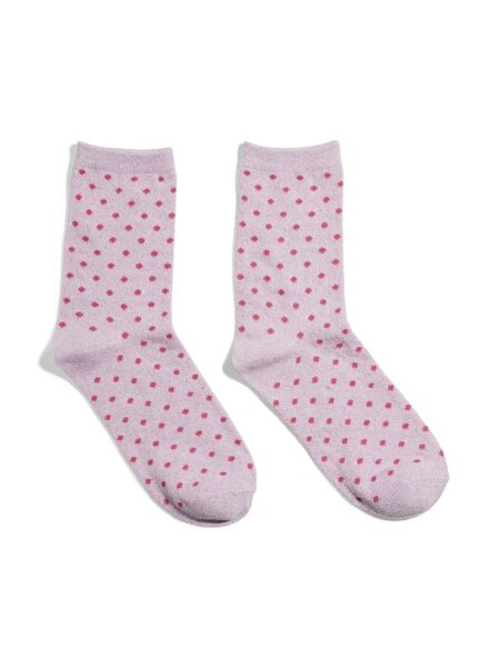 Socken Pieces PCSebby Glitter Long 1-Pack Pattern Pink Lavender/Small Dots