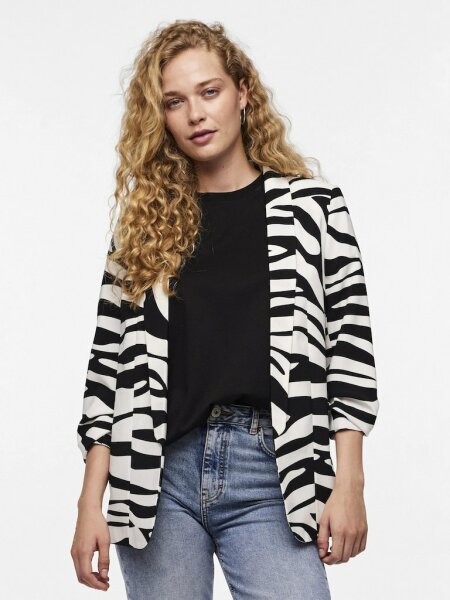 Blazer Pieces PCBosella 3/4 Printed Cloud Dancer/Zebra