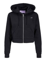 Sweatjacke JJXX JXAbbie LS Brush Zip Hood Black White M