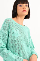 Pullover Lili Sidonio Young  Ladies Knitted Sweater LAL392CE Aqua Blue S