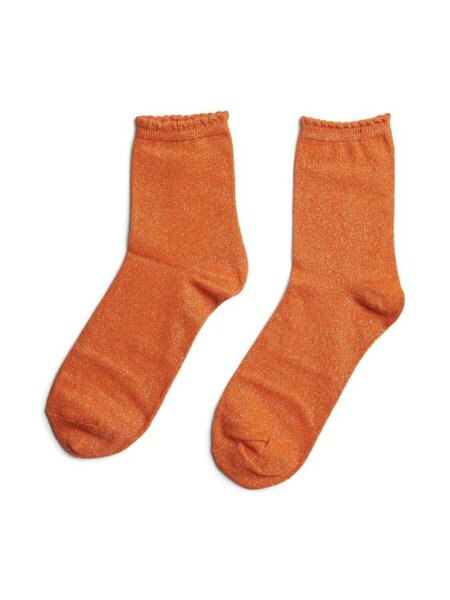 Socken Pieces PCSebby Glitter Long 1-Pack Socks Tangerine Tango