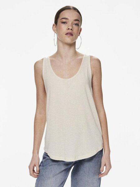 Tanktop Pieces PCBillo Lurex Bright White/Gold Lurex