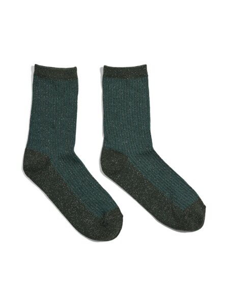 Socken Pieces PCSebby Glitter Long Stripe Socks Forest Night/Trekking Green