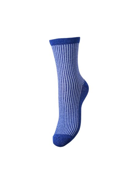 Socken Pieces PCSebby Glitter Long Stripe Socks Bellwether Blue/Hydrangea