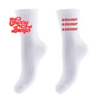 Socken Pieces PCGabbi Socks 2-Pack Bright White/Cherry