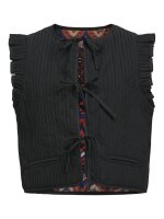 Weste Object OBJLuciana Short Waistcoat Black/Graphic