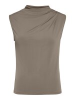 Top Pieces PCMadison SL Draped Taupe Gray