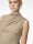 Top Pieces PCMadison SL Draped Taupe Gray