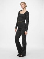 Hose Pieces PCNiannah HW Flared Pants Black/Cloud Dancer