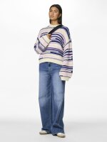 Pullover Pieces PCNusa LS O-Neck Knit Birch/Bellwether Blue