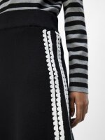 Rock Object OBJRashia Knit HW Short Skirt Black/White Thread