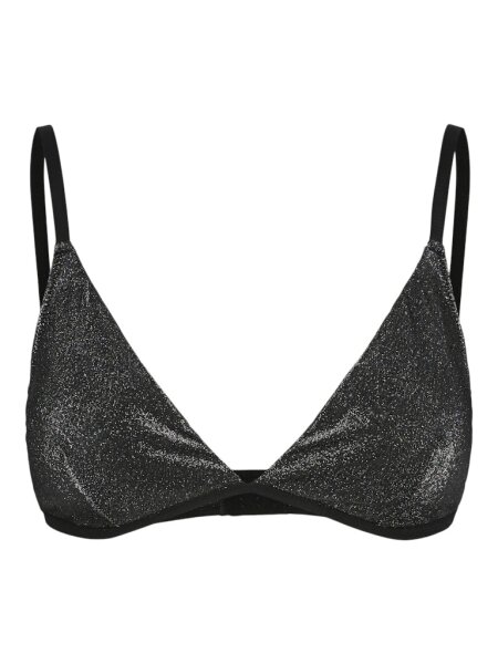 Bralette Pieces PCRuna Glitter Bra Black/Silver