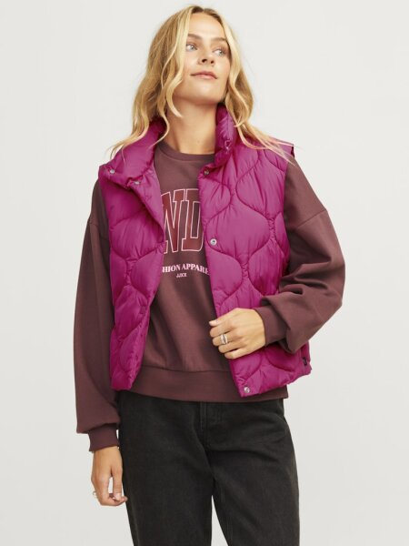 Weste JJXX JXSena Quilted Vest Fuchsia Red