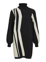 Kleid Object ObjRay L/S Knit Rollneck Black/Sandshell