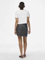 Rock Pieces PCRoberta HW Mini Sequins Skirt Grey Denim