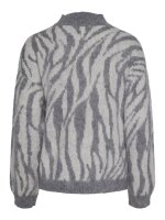 Pullover Pieces PCNoela LS Oneck Knit Cloud Dancer/Magnet Jacquard