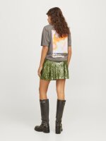 Rock JJXX JXTara Sequin Mini Skirt Parrot Green