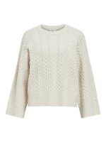 Pullover Object ObjRosa Knit L/S White Sandshell/Melange