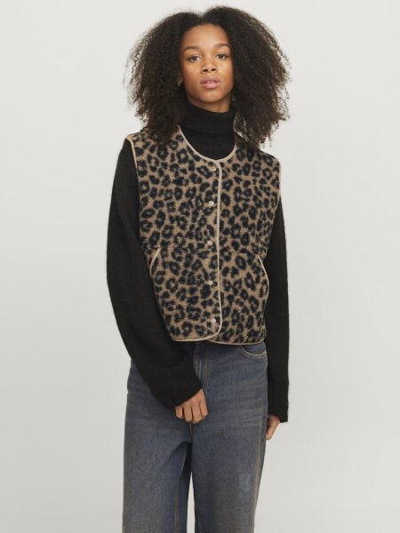 Weste JJXX JXVera Teddy Vest Cornstalk/Leopard