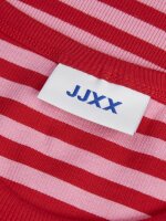 Top JJXX JXFallon SL Stripe Rib Top Racing Red/Morning Glory