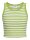 Top JJXX JXFallon SL Stripe Rib Top Bright White/Green Parrot