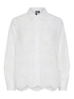 Bluse Pieces PCVilde L/S Shirt White