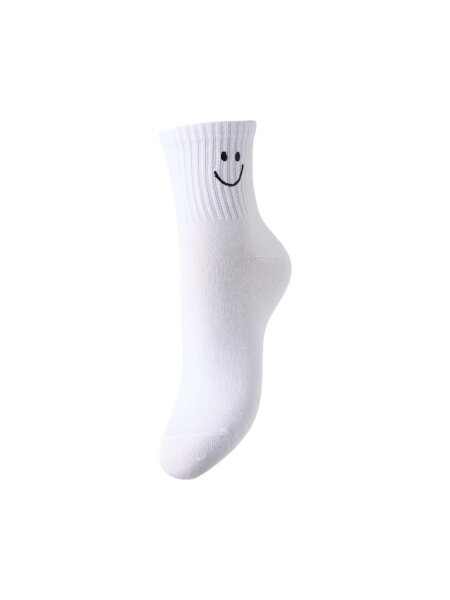 Socken Pieces PCMindra 1-Pack Socks White happy face