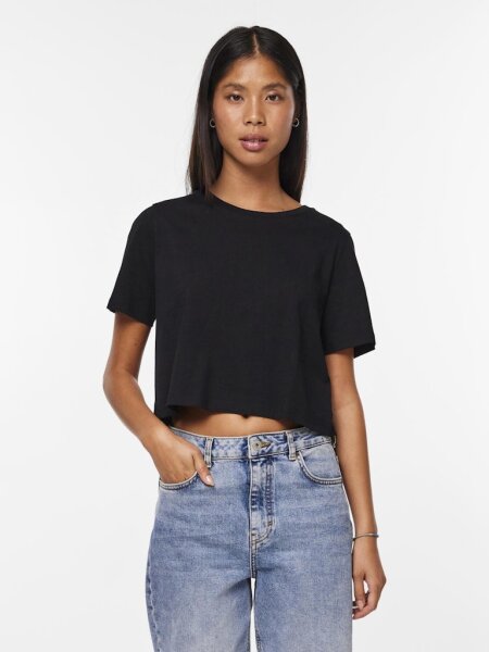 Shirt Pieces PCSara SS Short Tee Black